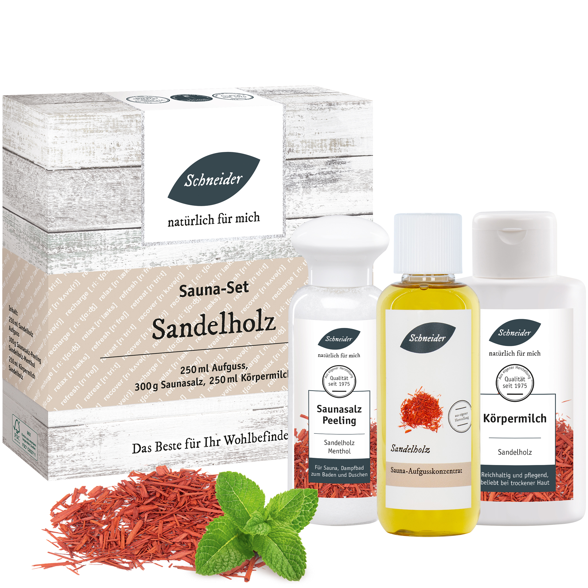 Sauna-Set - Sandelholz