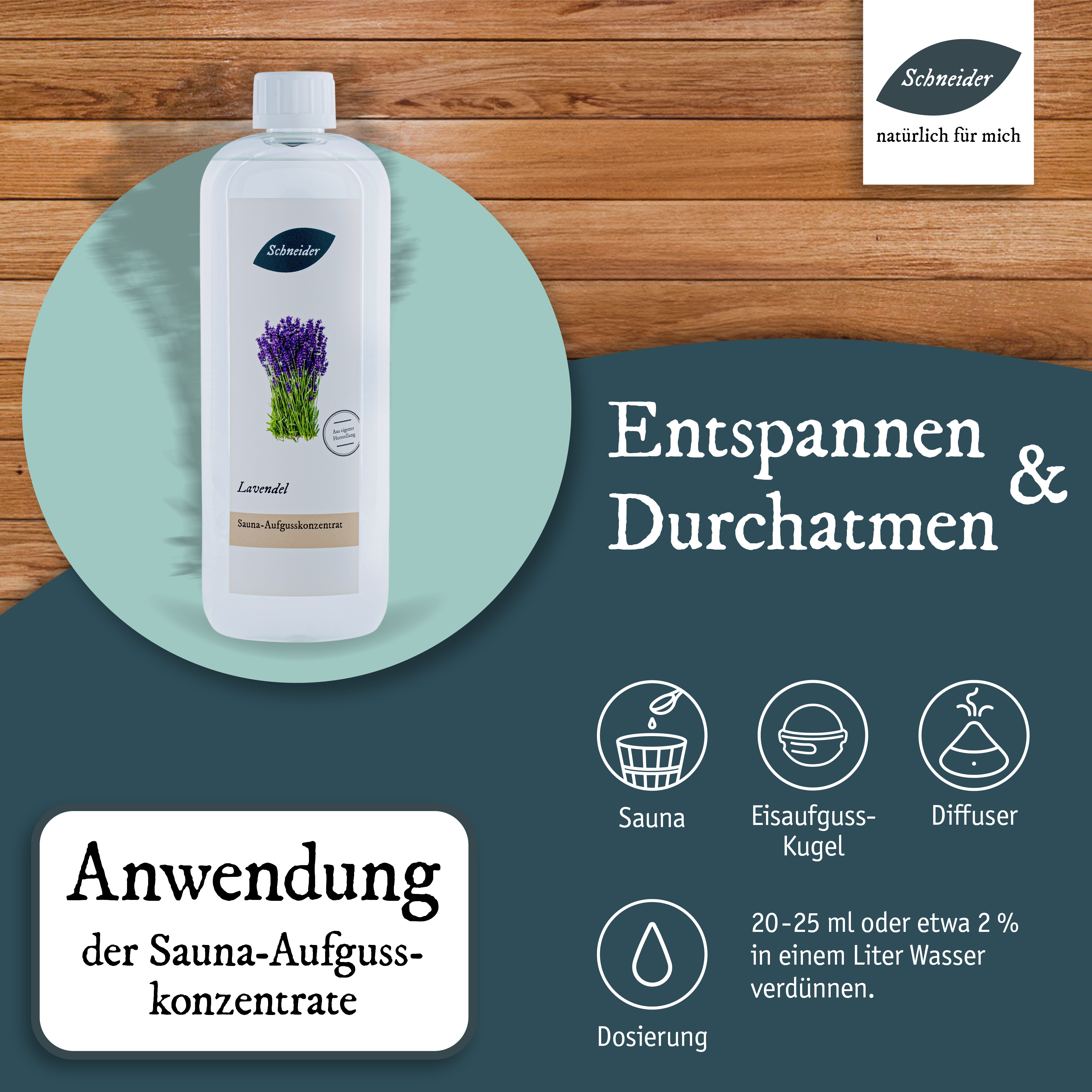 Saunaaufguss Lavendel (Aufgusskonzentrat) 250 ml