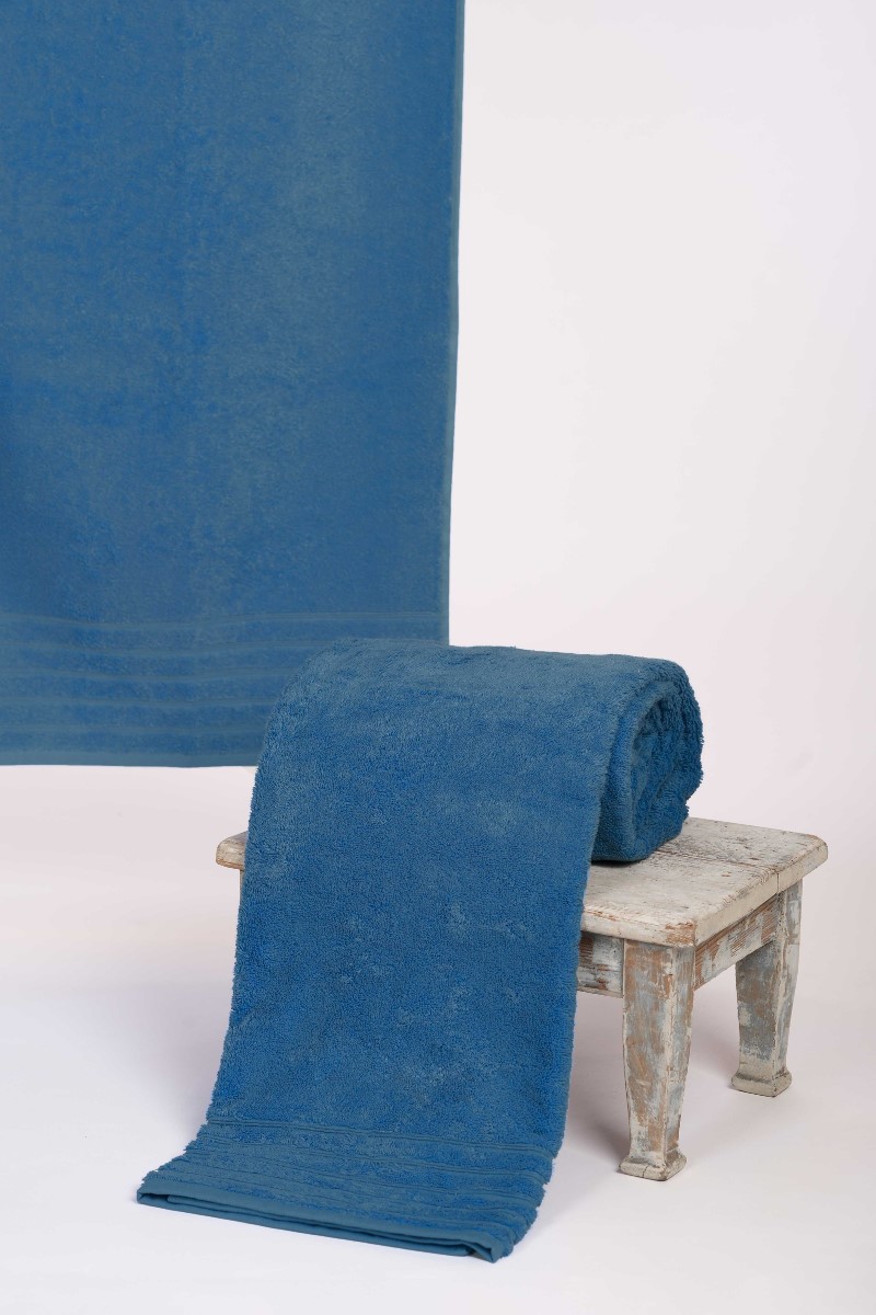 Saunatuch jeansblau, 80 x 200 cm, 100 % Baumwolle 