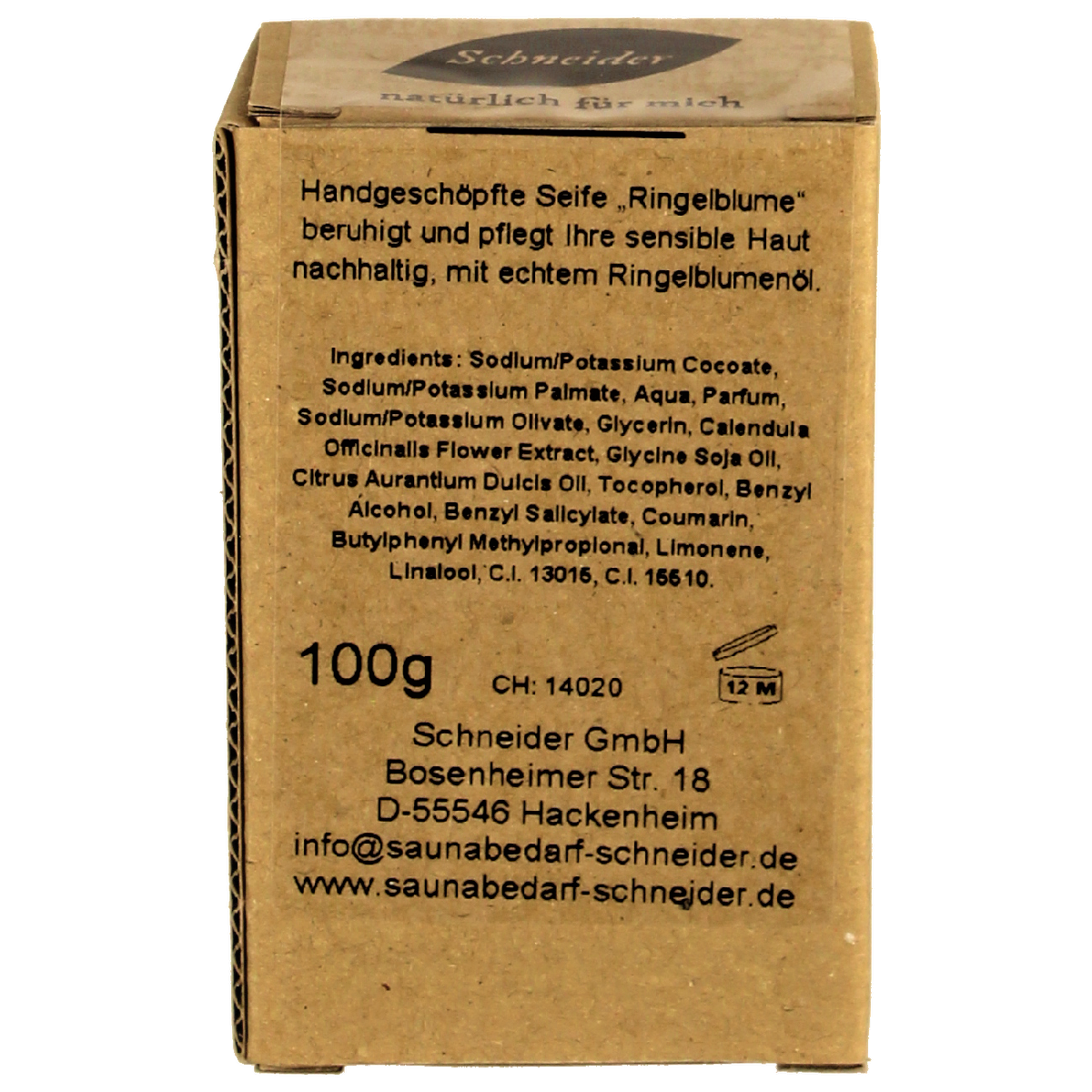 Ringelblumenseife 100g - handgeschöpft -