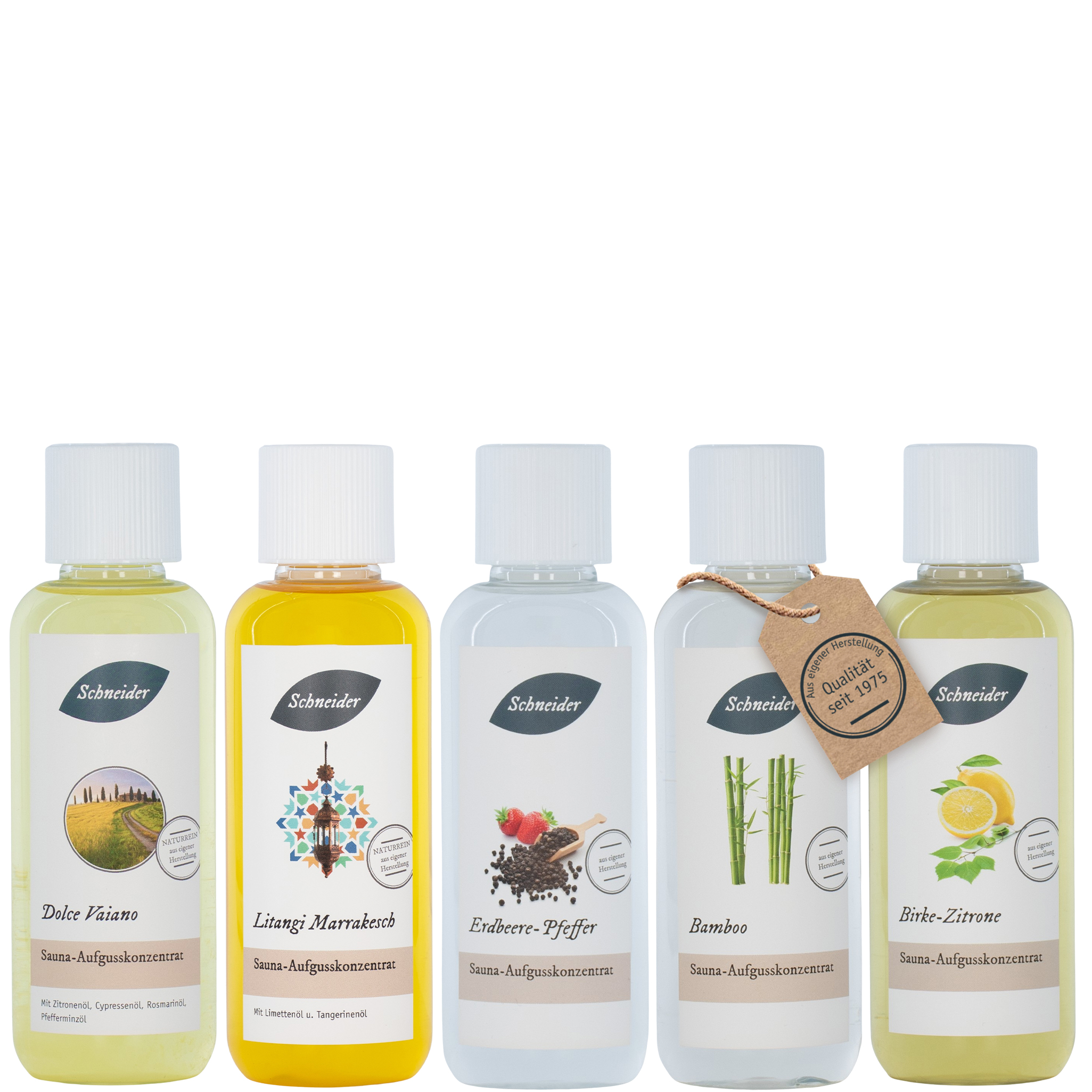 Saunaaufguss-Set Urlaub 5 x 250 ml