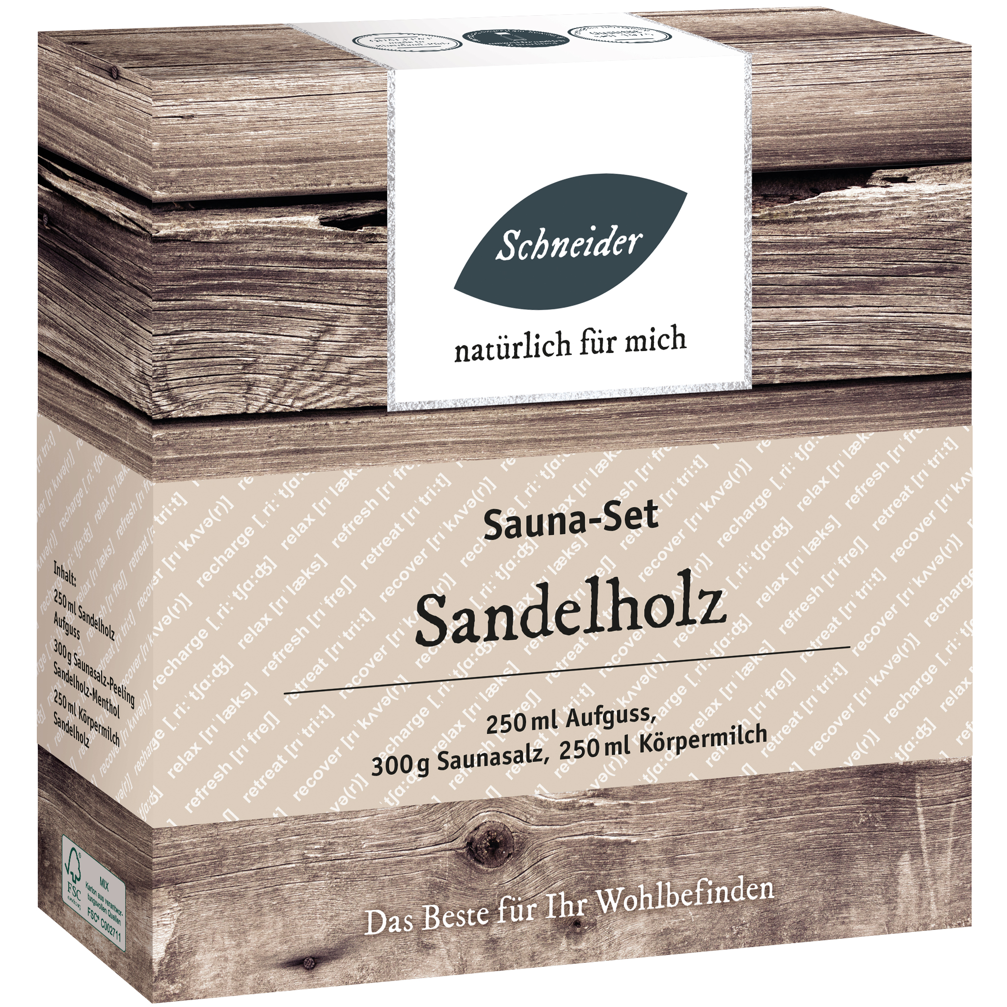 Sauna-Set - Sandelholz