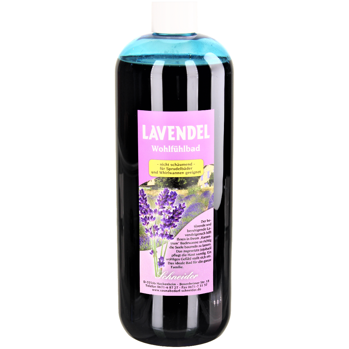 Lavendel Wohlfühlbad mit Jojobaöl 1000 ml Flasche