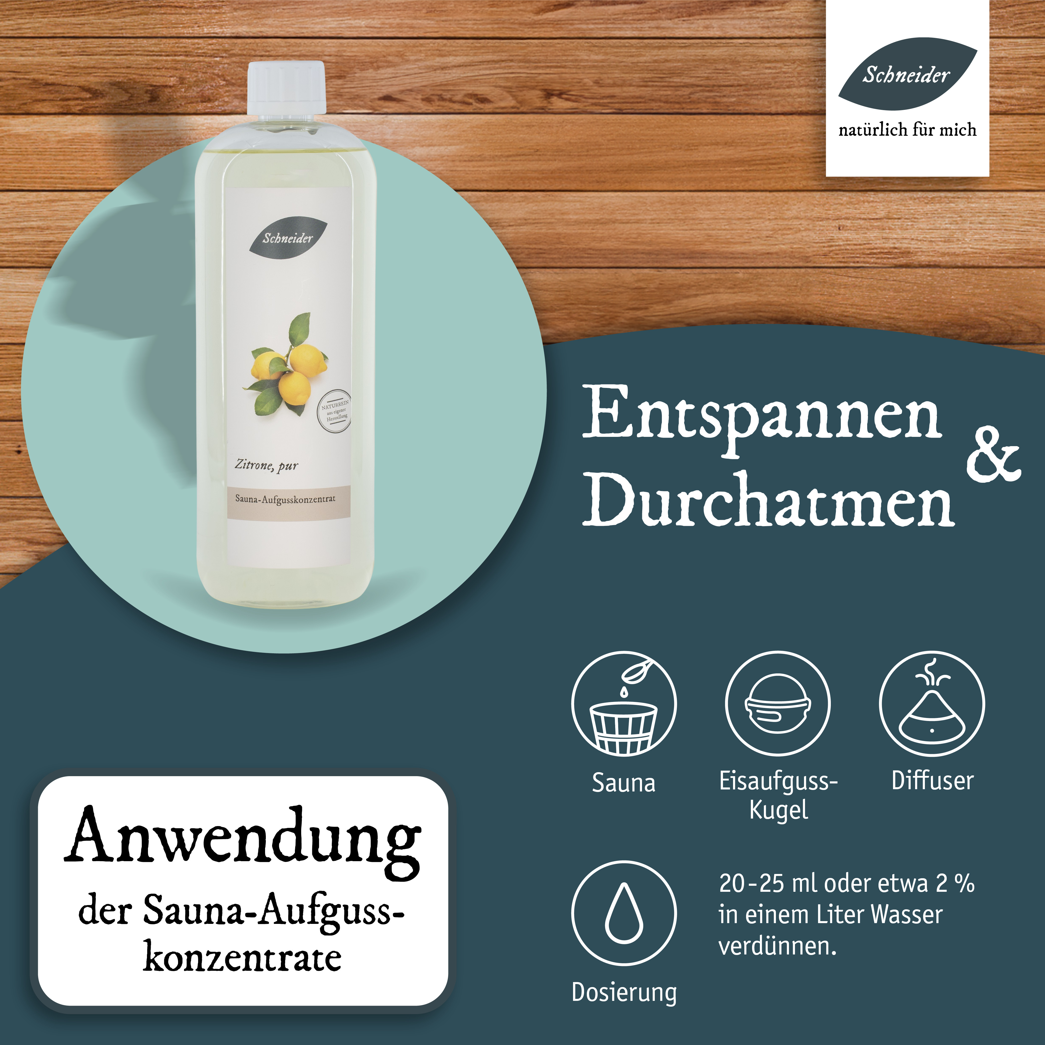 Saunaaufguss Zitrone, pur (Aufgusskonzentrat) 250 ml