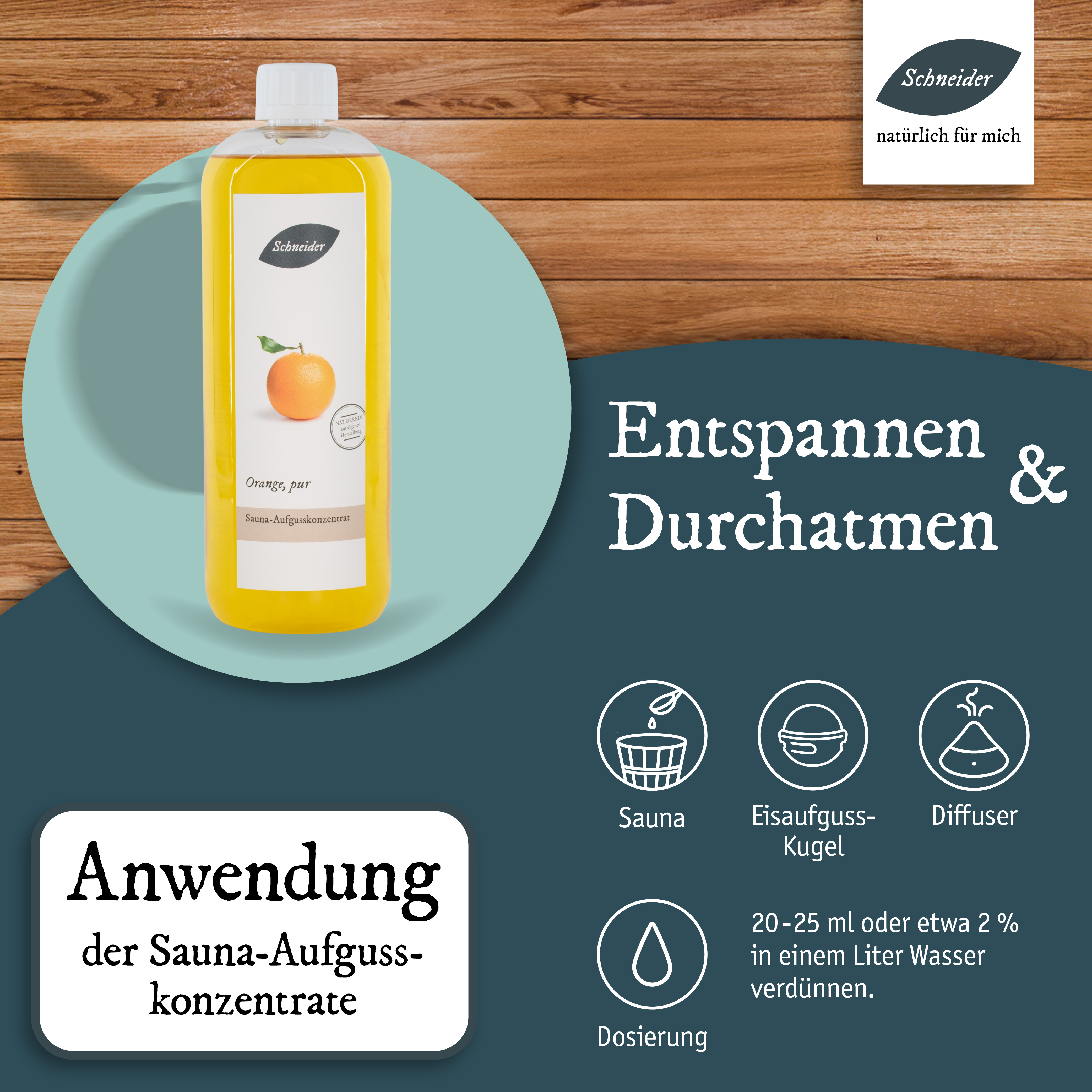 Saunaaufguss Orange Pur (Aufgusskonzentrat) 250 ml