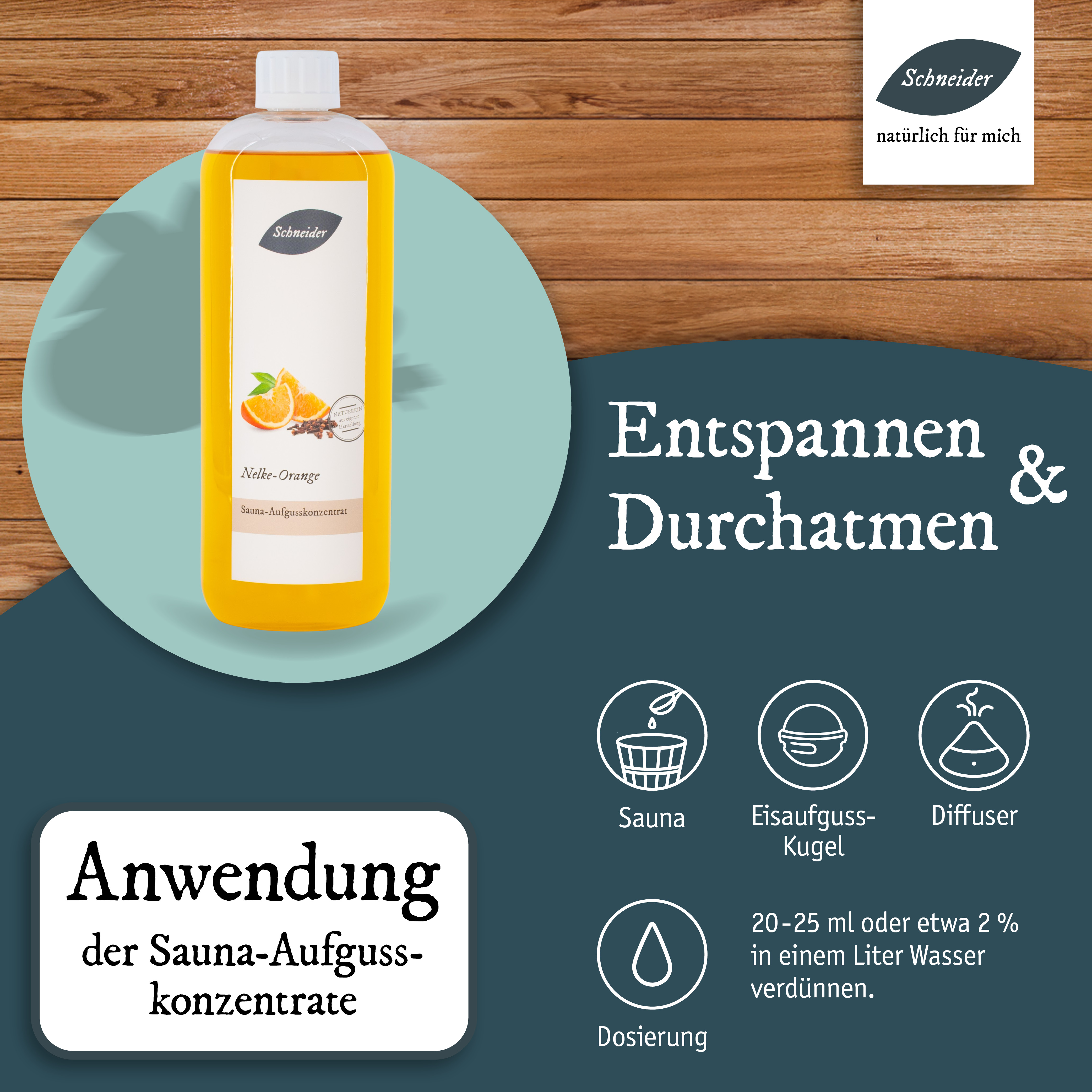 Saunaaufguss Nelke-Orange (Aufgusskonzentrat) 250 ml
